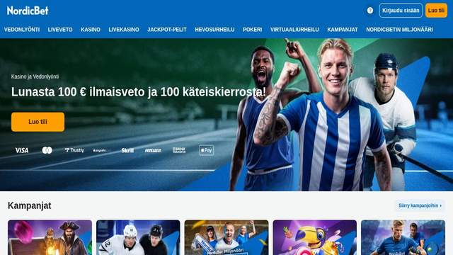 NordicBet casino screenshot